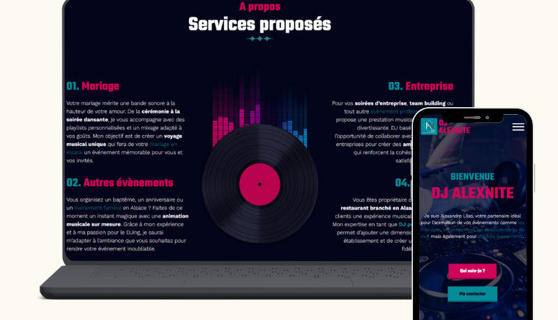 DJ ALEXNITE REALISATION MS WEBDESIGN